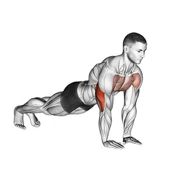Animated demonstration: close-grip push-up — target triceps