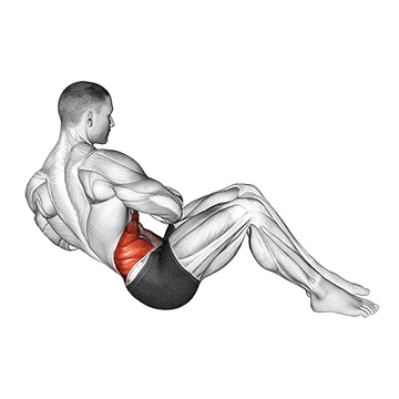 Animated demonstration: russian twist — target abs