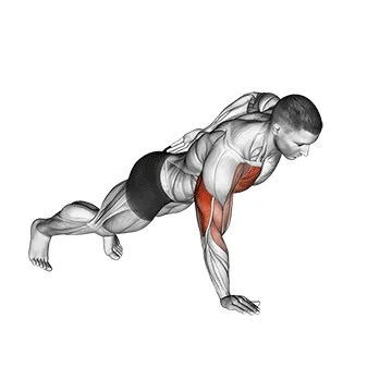 Animated demonstration: single arm push-up — target pectorals