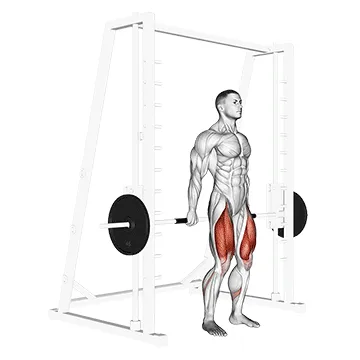 Animated demonstration: smith hack squat — target glutes