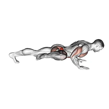 Animated demonstration: spider crawl push up — target glutes