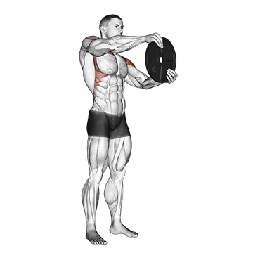 Animated demonstration: weighted round arm — target delts