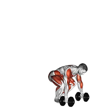 Animated demonstration: dumbbell burpee — target cardiovascular system