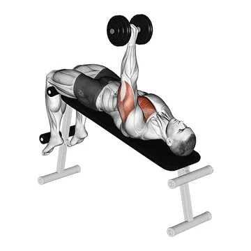 Animated demonstration: dumbbell one arm decline chest press — target pectorals