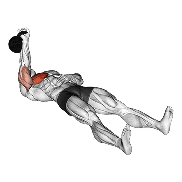 Animated demonstration: kettlebell one arm floor press — target pectorals