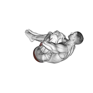 Animated demonstration: hug keens to chest — target glutes