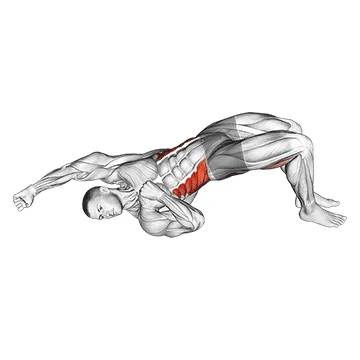 Animated demonstration: twist hip lift — target glutes