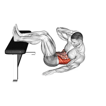 Animated demonstration: oblique crunch v. 2 — target abs
