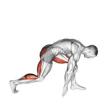 Animated demonstration: world greatest stretch — target hamstrings