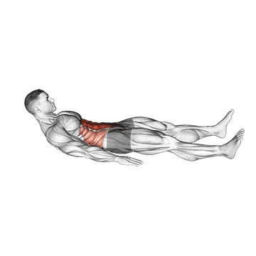 Animated demonstration: quarter sit-up — target abs