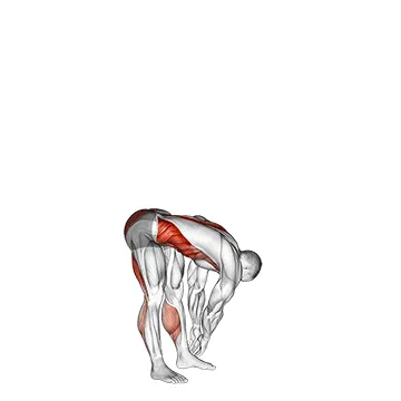 Animated demonstration: arms apart circular toe touch (male) — target glutes