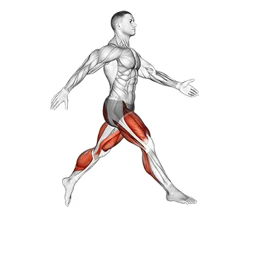 Animated demonstration: scissor jumps (male) — target cardiovascular system