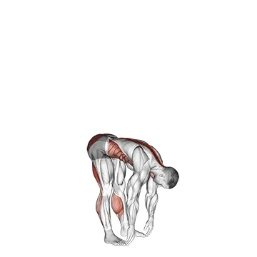 Animated demonstration: two toe touch (male) — target spine