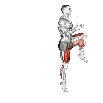 Animated demonstration: lunge with jump — target glutes