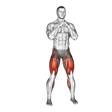 Animated demonstration: curtsey squat — target glutes